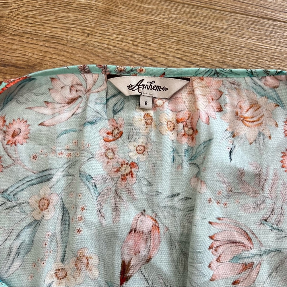 Arnhem Women’s 2 piece Flora Teal Skirt Set AUS Size 8 US Size 4Great Condition - Picture 4 of 13